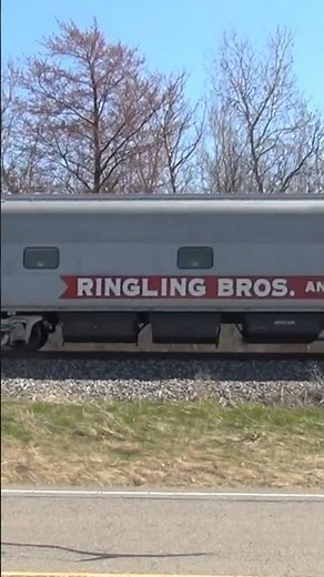 Ringling Brothers Circus Train Rides By With CSX and Leaser Engines