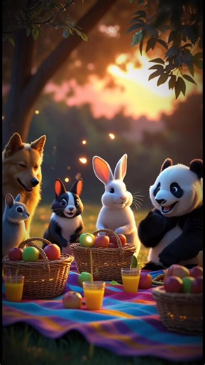 cute happy moments 🐶🐱🐰🐼 | #zoopiedaily #3d #AI #kidssongs | Zoopie Daily