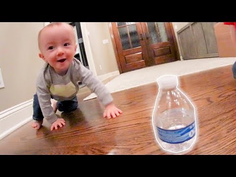 BABY DOES A BOTTLE FLIP!
