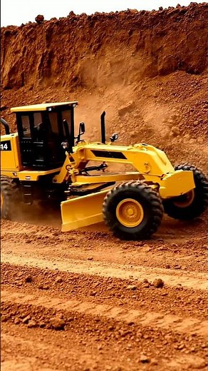 Heavy Equipment Power! 💪 Motor Grader Earthmoving Action! 🚧