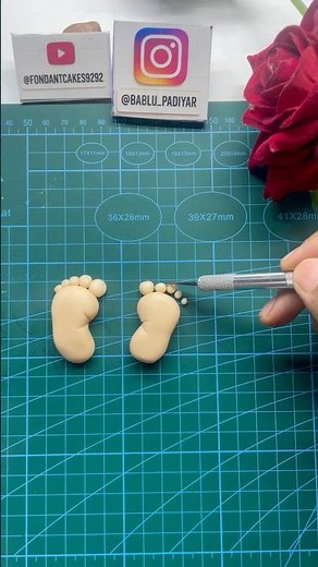 How To Make Fondant Baby Cutest Foot | Suger Foot Tutorial ‪@fondantcakes9292‬