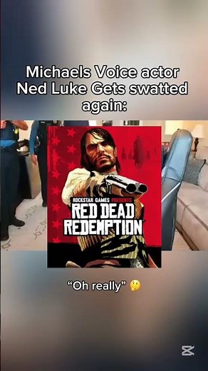 Ned luke gets swatted again #nedluke #gta #michaeldesanta