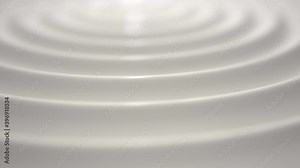 3d rendering of milk ripple, milk waves, white milk circle waves. White abstract pattern of liquid ripples. Milk or cream or sauce with reflections. Extremely shallow depth of fields. Seamless loop. Stock Video