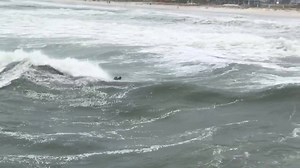 Sterling Spencer takes on the Big One at Pensacola Beach pier today! Waves were so big it ripped down the railings on the pier! Complements of hurricane Nate Video by Clay Sims | Innerlight Surf & Skate Shop