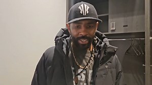 Kyrie got jokes. 🤣 Irving says he will pay the fines for Naji Marshall and P.J Washington after their fight with Jusuf Nurkic tonight. 👍 (🎥: DuaneRankin/X) | theScore