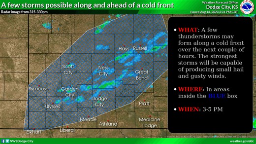 22 reactions | Radar Update at 330pm | US National Weather Service Dodge City Kansas | Facebook