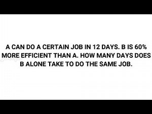 TAMIL APTITUDE - TIME AND WORK - EFFICIENCY PROBLEM