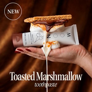 Toasty, tasty, nostalgic - every time you brush. Experience that just-right, straight-from-the-fire toasted marshmallow flavor in a sugar-free stain removal toothpaste. | Moon Oral Beauty