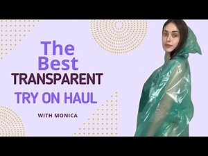 [4K USA] Green Raincoat Aesthetic 💧 Minimalist Try-On with Black Lingerie Reveal