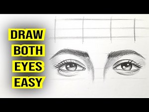 How to Draw Both Eyes Evenly — Step-by-Step for Beginners | Easy Simple Basic Eye Drawing Tutorial