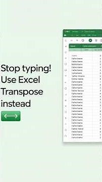EXCEL Just Got Easier Use Transpose Now