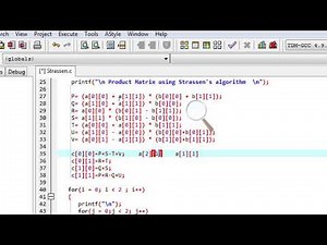 Strassen's Matrix Multiplication Program| Prof. Sonawane Sujata L