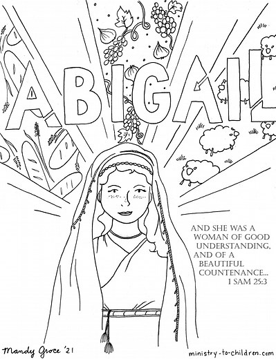 Abigail Coloring Page - Ministry To Children