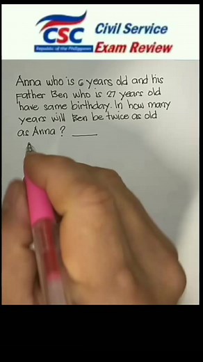 2.5K views · 42 reactions | Age problem / civil service exam reviewer #civilserviceexamination2025 #civilservicespreparation #CSEReview #civilserviceexam #vocabulary | Arturo Infornon Malag Jr. | Facebook