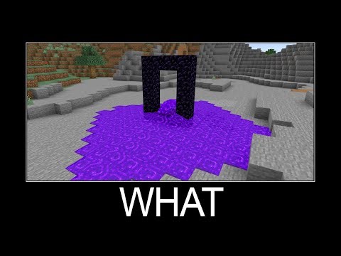 Minecraft Wait What meme part 1 (Liquid Portal To The Nether)