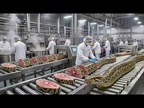 Inside the Modern Snake Meat Factory | The Incredible Process You’ve Never Seen