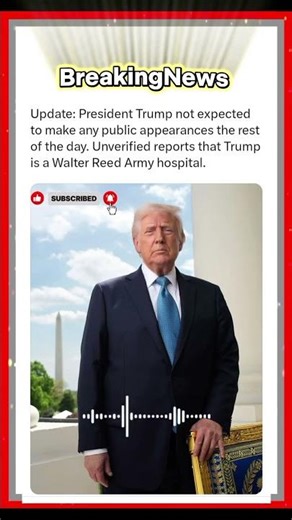 BREAKING Trump Skips Public Appearances | Walter Reed Hospital Rumors Explained #breakingnews #trump