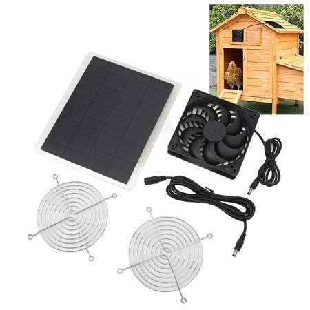 Exhaust Fan, Dual Layer Metal Shell Solar Powered Fan Long Cable  for Chicken Coops - Walmart.ca