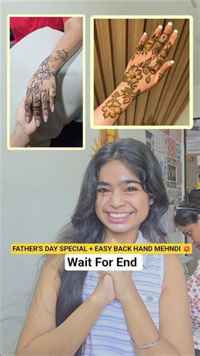 EASY BACK HAND MEHNDI💥 #shorts #minivlog #diy #craft #mehndi #mehandi