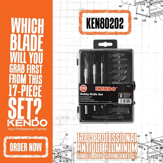 Whether you’re cutting, carving, or crafting, The Kendo 17-piece precision set keeps every move clean and sharp. #KENDO #YesICanDoIt #handtools #DIY #tools #matus #hardworkingbrands #yourprofessionalpartner | MATUS South Africa
