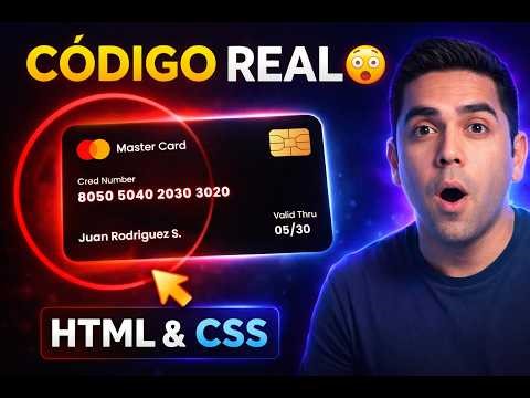 "Mira lo que puedes crear con HTML y CSS 😳 (Tarjeta de crédito)"