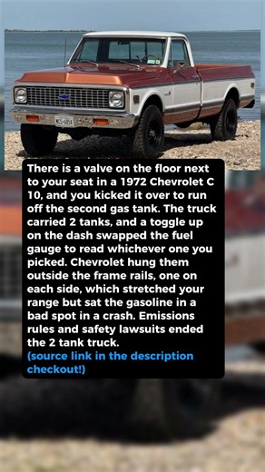 Chevrolet Killed the 2 Gas Tanks You Switched With a Valve by Your Foot #shorts #car #automobile