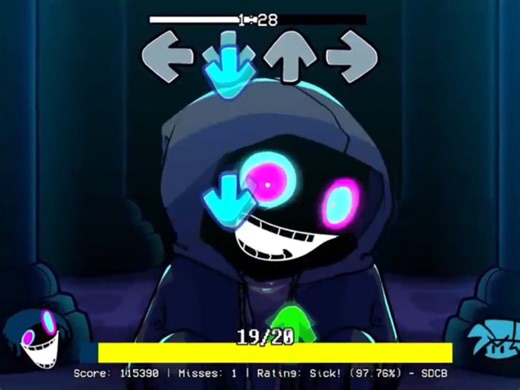 FNF远古模组 VS DustDustsans 【光速补帧】 神曲