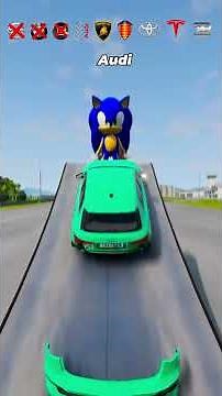Cars vs Sonic Characters 😂❌ BeamNG.Drive #shorts #beamngdrive #sonic