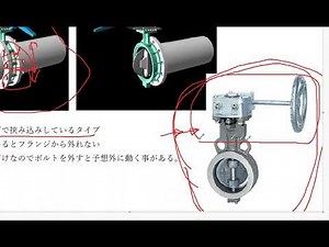 バタフライバルブの取り外し