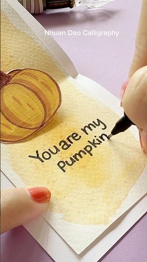 How to Make a Pop-Up Pumpkin Card | Simple Tutorial #nhuandaocalligraphy #shots