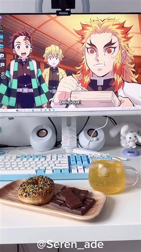 Delicious Rengoku Themed ASMR with Doughnut Sounds