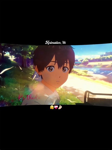 “Some love grows quietly” 🤍 || #helloWorldAnime #animeedit #romanticanime #hindisong #shorts
