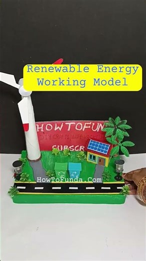 renewable energy working model (wind turbine energy ) for science exhibition - shorts - howtofunda
