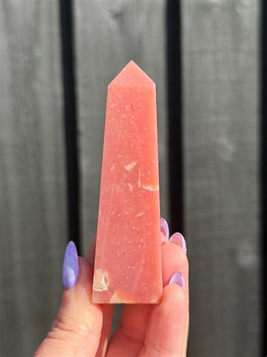 Peruvian Pink Opal Tower - Crystal - Polished Gemstone - Obelisk - Point - High Quality - Etsy