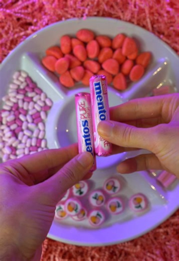 ASMR Pink Platter #viral #pink #platter #candy #tictac