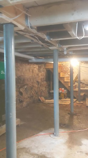 1.6K views | This old house's structure was reinforced with new lally columns and new joists! Need a project done? Contact me for a quote  | 603 Decks & Carpentry Projects | Facebook