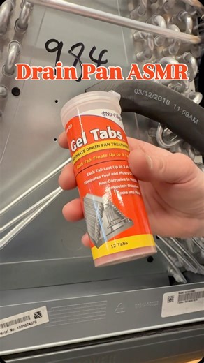 Nu-Calgon on Instagram: "The sights and sounds of a clean drain pan 🫧 Keep your condensate drain pans clean and free flowing with products like Pan-Treat, Gel Tabs, Pan Strips, and more! Clean drain lines help prevent overflow, odors, clogs and corrosions. And, luckily, we’ve got products for all types of drain pans to help keep yours flowing smoothly! #hvac #asmrsounds #asmrvideo #hvaclife #asmrvids"