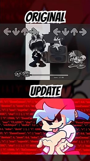 FNF SKY TRANSFORMATION CUTSCENE ORIGINAL VS UPDATE #fnf #animation #animation #cutscene