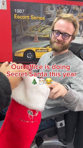 Going around the office to draw names for our Secret Santa game this year🎅🏻🎄😂 #Christmas #OfficeChristmas #SecretSanta #Corvette #christmas2024 #OfficeLife | Mid America Motorworks: Corvette
