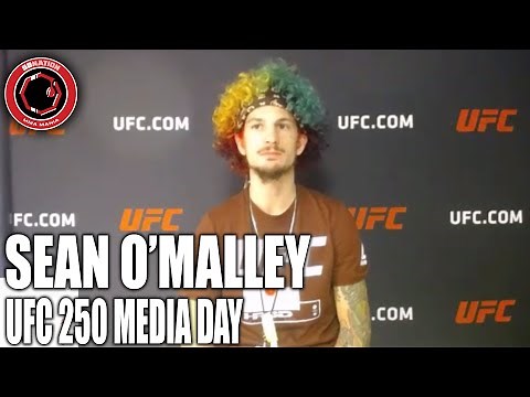 Sean O'Malley Explains Insane New Rainbow Hair | UFC 250 | Media Day