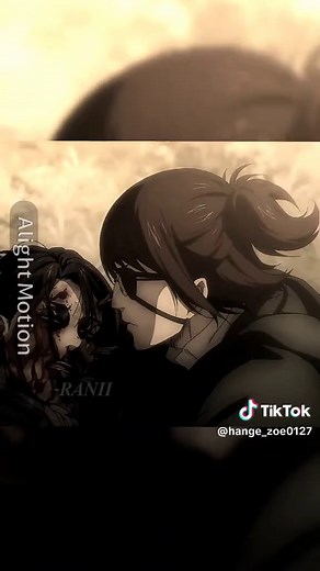 Hange Zoe and Levi Ackerman in Attack on Titan