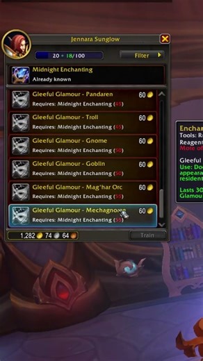 Gleeful glamour 24 enchanting knowledge #midnight #worldofwarcraft #wow