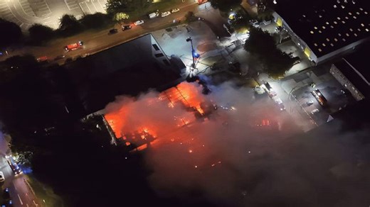 Major Fire Breaks Out After Powerful Explosion at Warehouse in Swindon