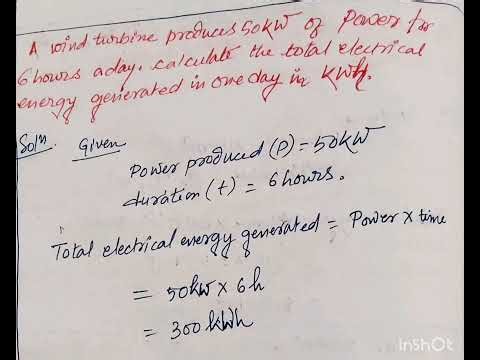 Wind Turbine Energy Output Calculation | Power and Time Tutorial