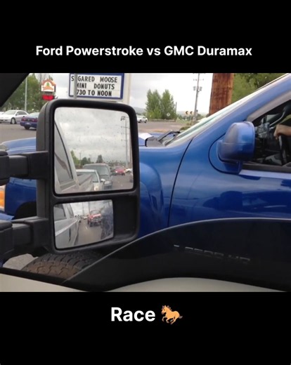 Ford Powerstroke vs GMC Duramax Race #ford #powerstroke #gmc #duramax