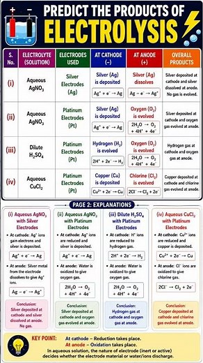 Products of Electrolysis Explained Easily | Class 12 Electrochemistry Chapter 2 🔋🧪