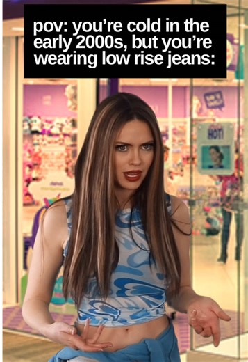 Having a jacket to wear around your waist was key when wearing ultra low rise jeans, since everything would show if you bent over. 🙈 #nostalgia #early2000s #lowrise #millennials #2000sfashion