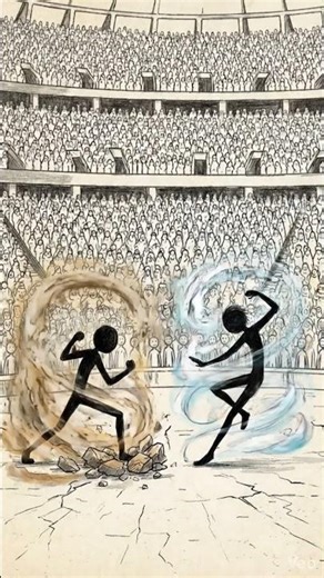 Stickman Fight: Stone 🪨 vs Wind 🌪️! Epic Animation ✍️✨ #animation #stickman #art