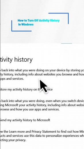 How to Turn Off Activity History in Windows
