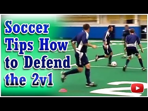 Soccer Defensive Drill - 2v1 How to Defend the Attack - Coach Joe Luxbacher